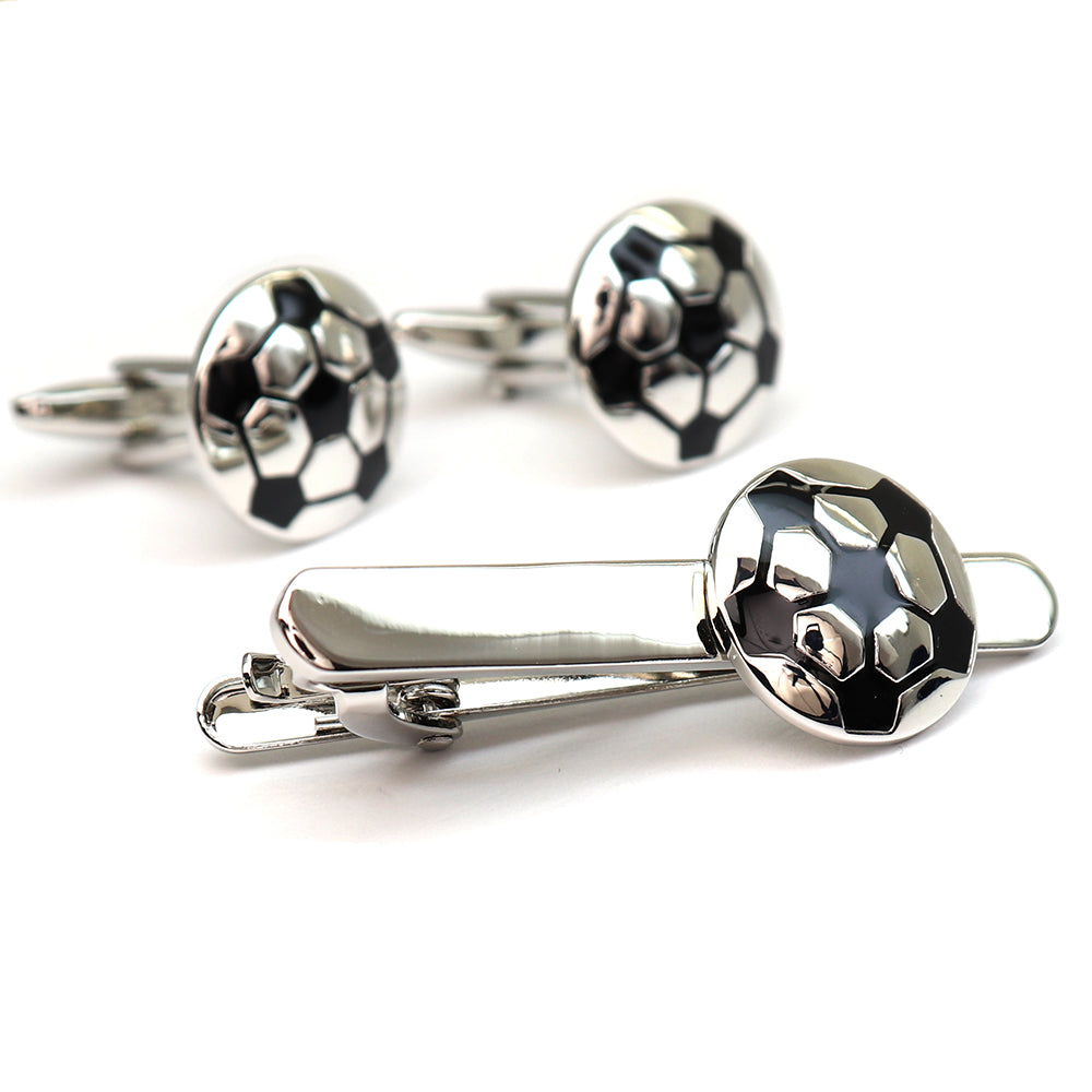 サッカーボール カフス タイピン セット シルバー 趣味 スポーツ 男女 プレゼント ギフト おしゃれ かわいい スーツ 人気 結婚式 カフス専門店