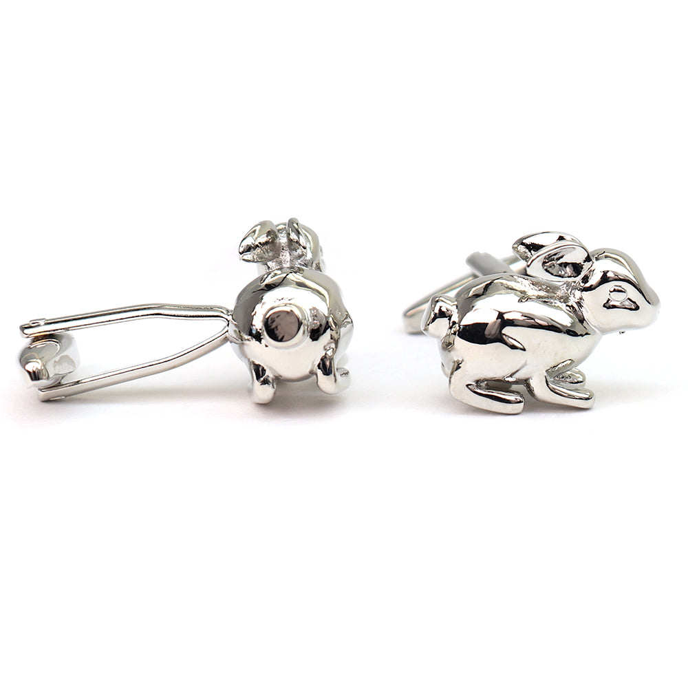 うさぎ カフスボタン 動物 シルバー アニマル系 ユニーク 男女 カフリングス プレゼント おしゃれ かわいい 結婚式 カフス専門店