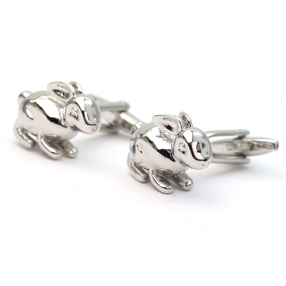 うさぎ カフスボタン 動物 シルバー アニマル系 ユニーク 男女 カフリングス プレゼント おしゃれ かわいい 結婚式 カフス専門店