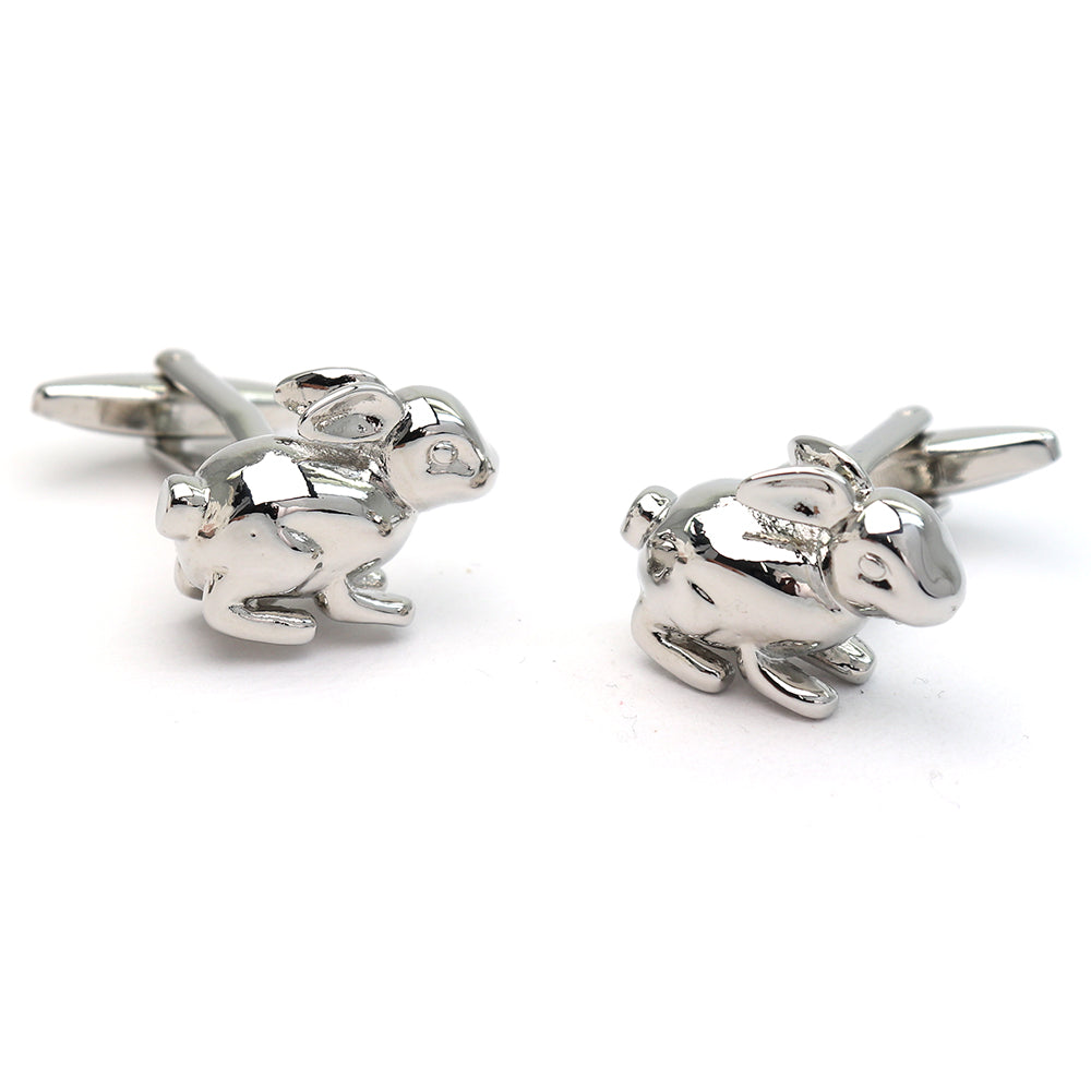 うさぎ カフスボタン 動物 シルバー アニマル系 ユニーク 男女 カフリングス プレゼント おしゃれ かわいい 結婚式 カフス専門店