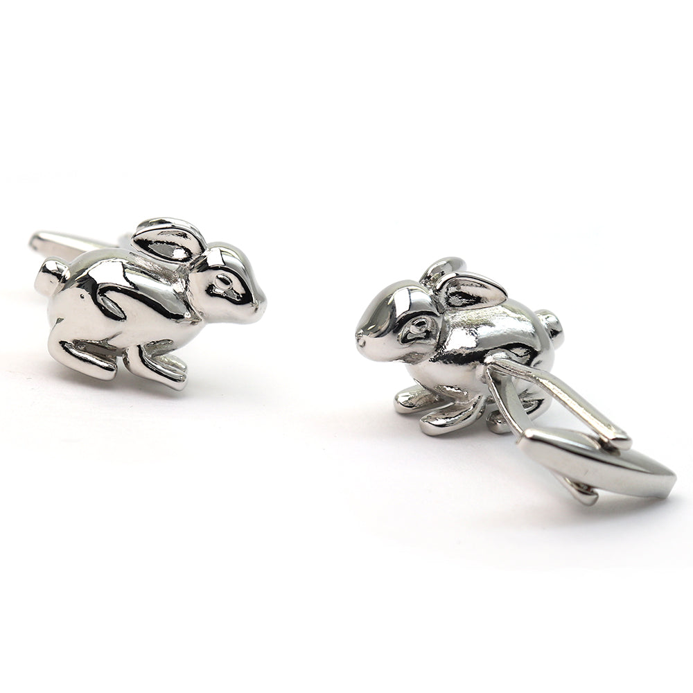 うさぎ カフスボタン 動物 シルバー アニマル系 ユニーク 男女 カフリングス プレゼント おしゃれ かわいい 結婚式 カフス専門店