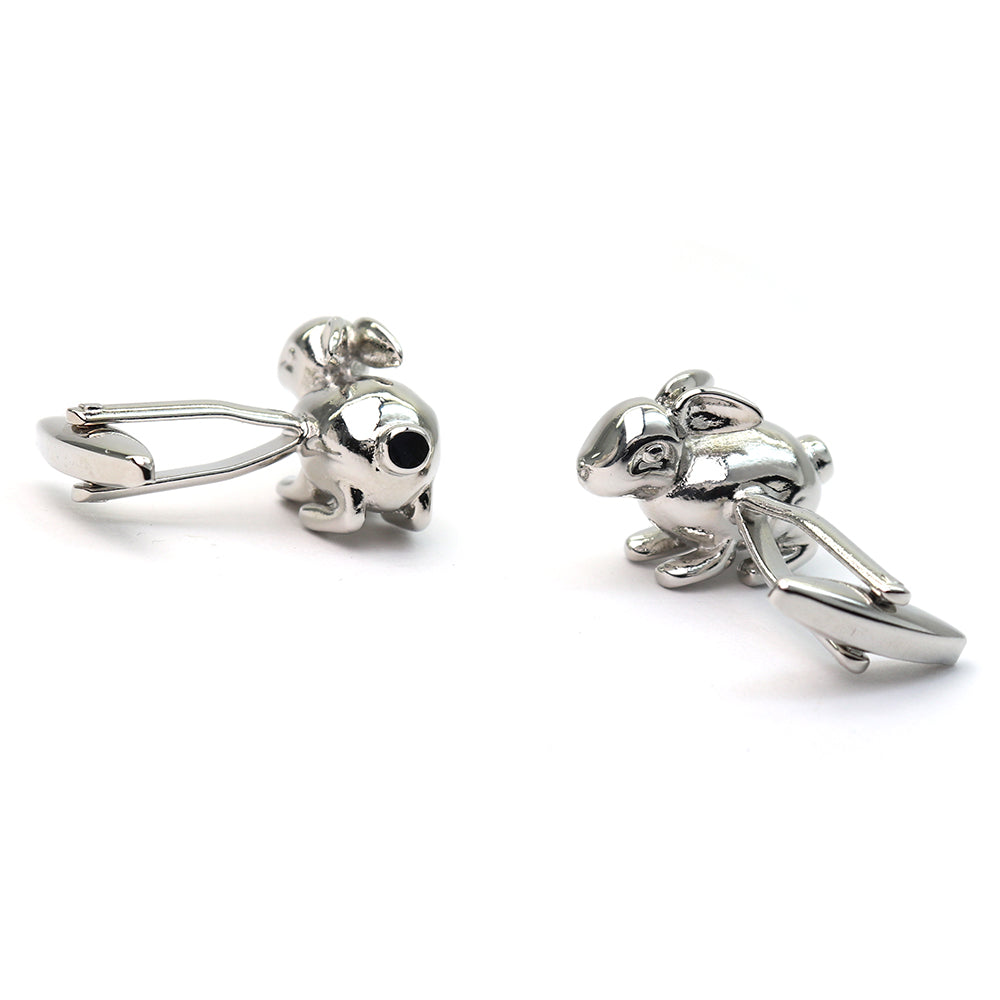 うさぎ カフスボタン 動物 シルバー アニマル系 ユニーク 男女 カフリングス プレゼント おしゃれ かわいい 結婚式 カフス専門店