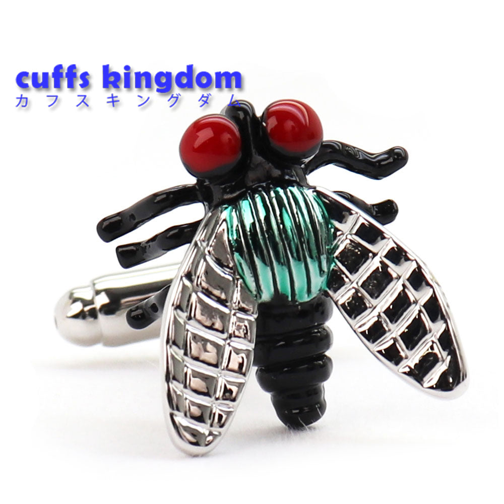 ハエ 昆虫 モチーフ カフスボタン ユニーク 個性的 男女 人気 プレゼント ギフト おしゃれ 結婚式 カジュアル スーツ カフス専門店