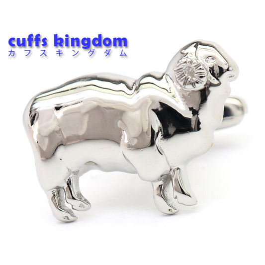 ヒツジ 羊 カフスボタン 動物 キュート アニマル系 ユニーク 男女 カジュアル プレゼント おしゃれ かわいい 結婚式 カフス専門店