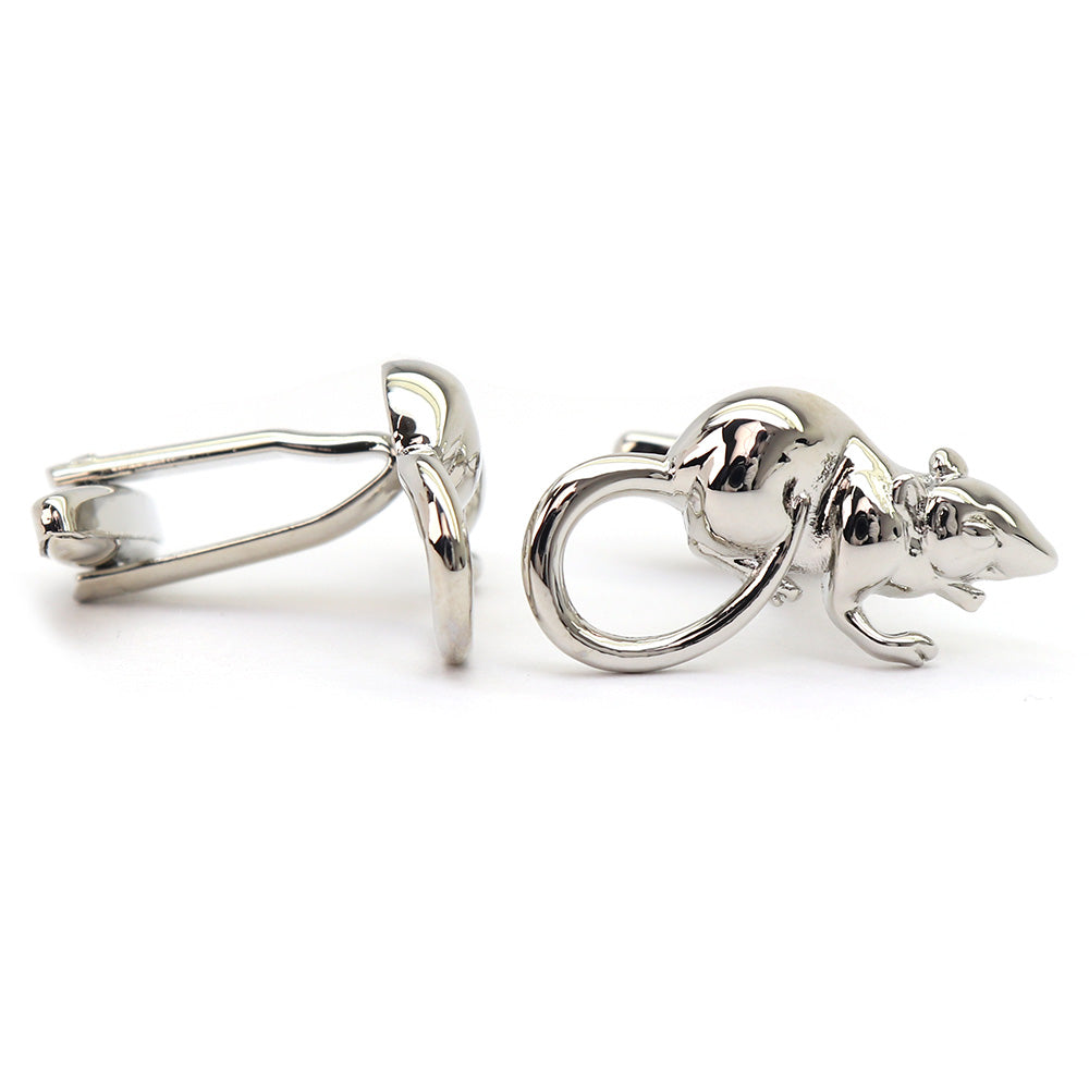 ねずみ マウス カフスボタン 動物 シルバー アニマル系 ユニーク 男女 カフリングス プレゼント おしゃれ かわいい 結婚式 カフス専門店
