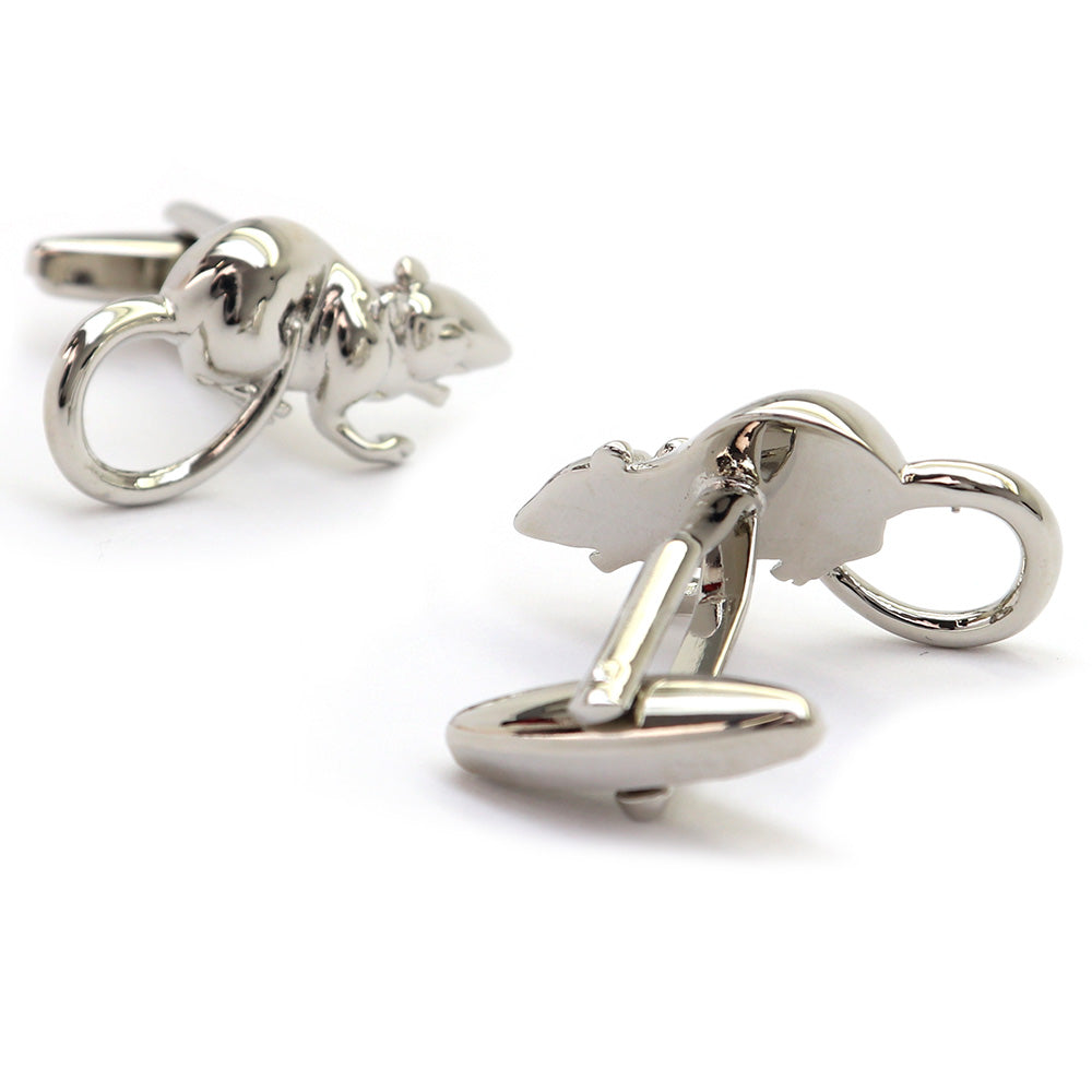 ねずみ マウス カフスボタン 動物 シルバー アニマル系 ユニーク 男女 カフリングス プレゼント おしゃれ かわいい 結婚式 カフス専門店