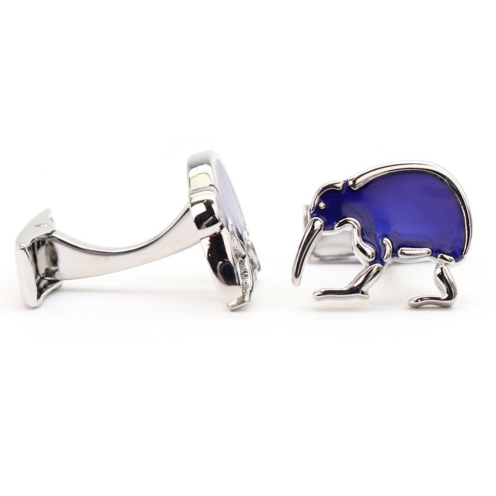 鳥 カフスボタン 鮮やか ブルー 動物 ユニーク 男女 カフリングス プレゼント ギフト おしゃれ かわいい 結婚式 カフス専門店