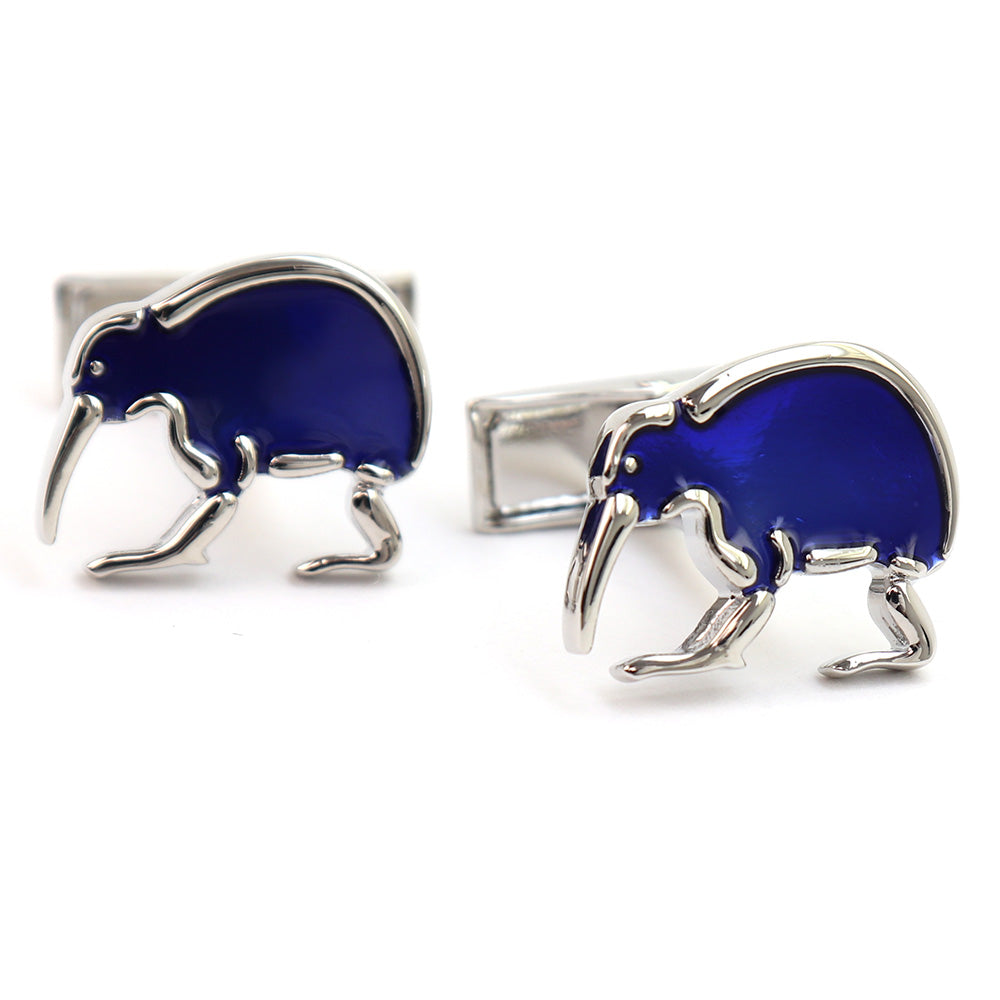 鳥 カフスボタン 鮮やか ブルー 動物 ユニーク 男女 カフリングス プレゼント ギフト おしゃれ かわいい 結婚式 カフス専門店