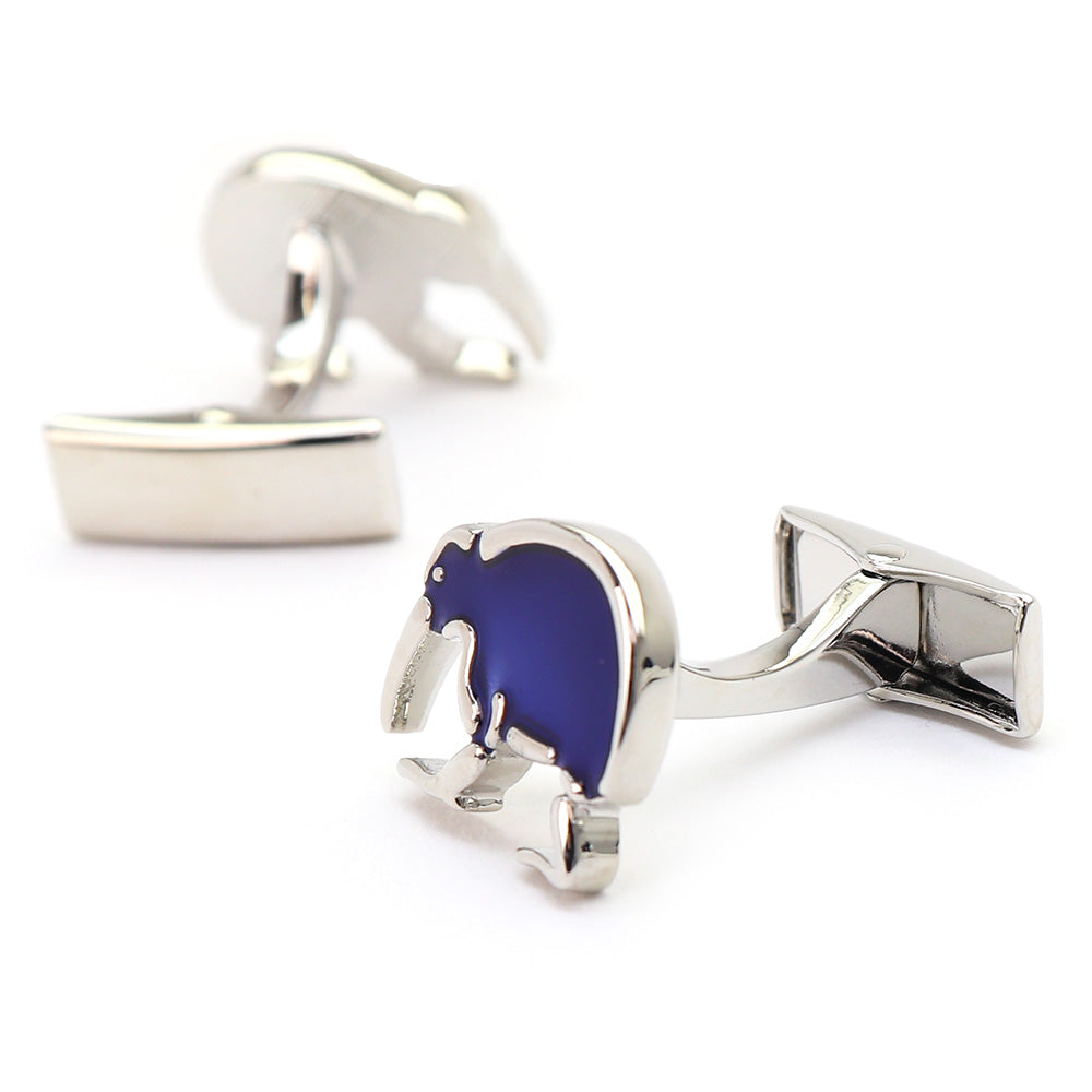 鳥 カフスボタン 鮮やか ブルー 動物 ユニーク 男女 カフリングス プレゼント ギフト おしゃれ かわいい 結婚式 カフス専門店