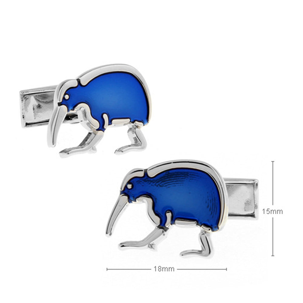 鳥 カフスボタン 鮮やか ブルー 動物 ユニーク 男女 カフリングス プレゼント ギフト おしゃれ かわいい 結婚式 カフス専門店