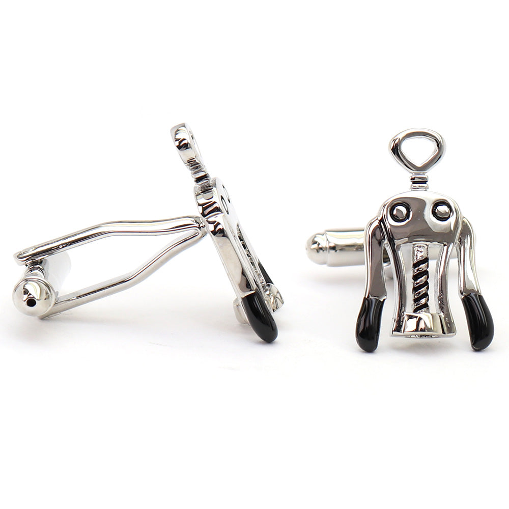 ワインオープナー 栓抜き カフスボタン シルバー 趣味 お酒 カクテル 男女 スーツ 社交 人気 プレゼント ギフト おしゃれ かわいい カフス専門店