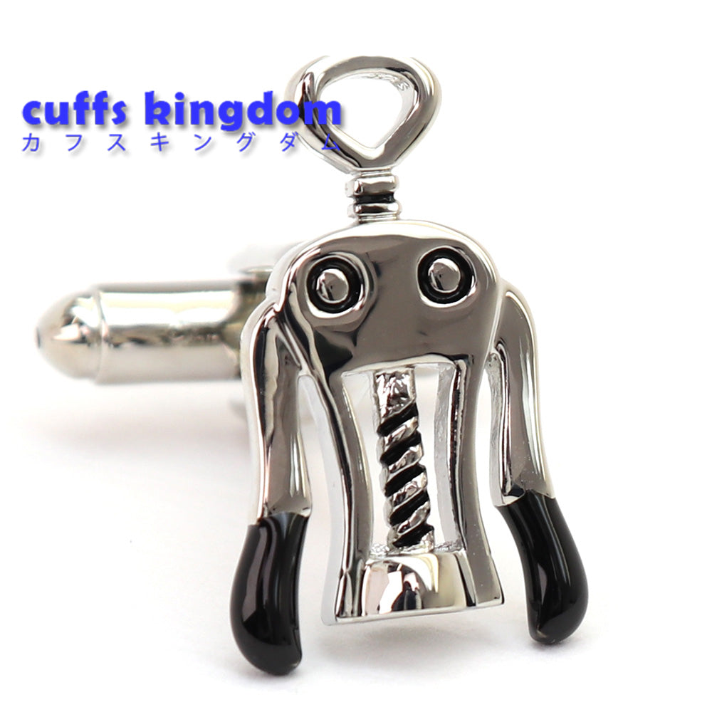 ワインオープナー 栓抜き カフスボタン シルバー 趣味 お酒 カクテル 男女 スーツ 社交 人気 プレゼント ギフト おしゃれ かわいい カフス専門店