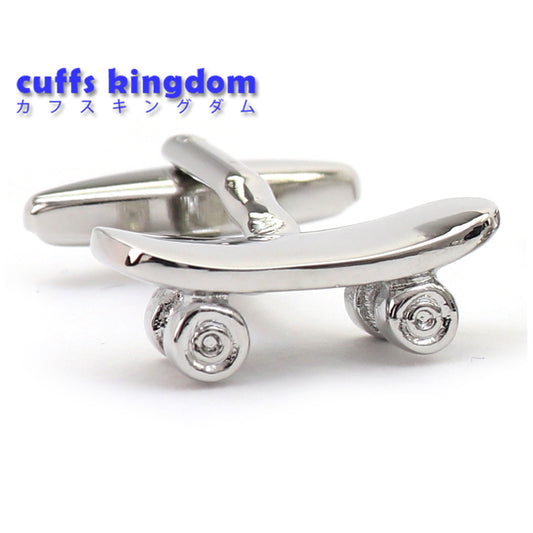 スケートボード カフスボタン スポーツ 趣味 シルバー 男女 スーツ 人気 プレゼント ギフト おしゃれ かわいい カフス専門店