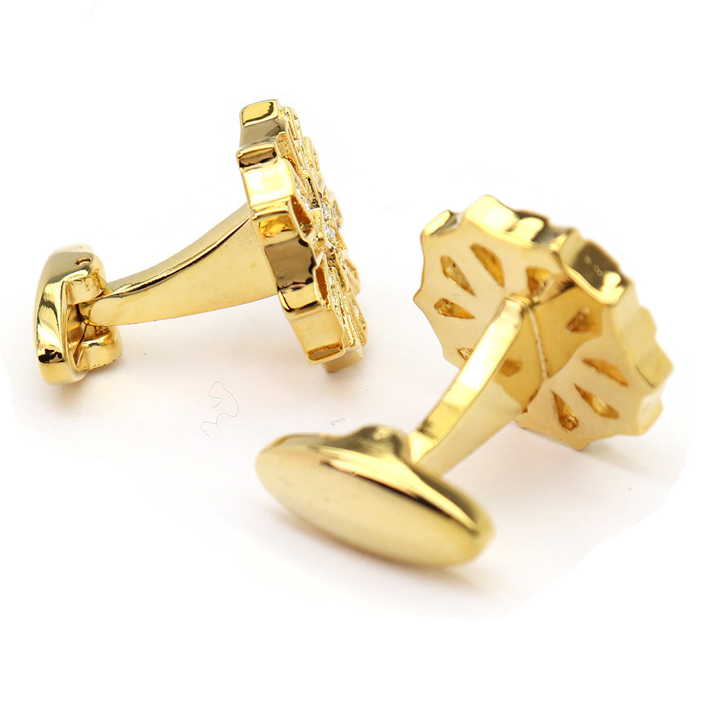 ゴールド カフスボタン 星 ゴージャス 男女 カフリングス プレゼント ギフト 人気 おしゃれ エレガント かわいい 結婚式 カフス専門店