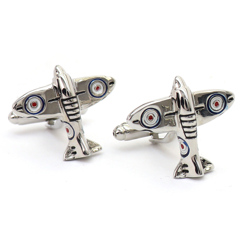 飛行機 戦闘機 カフスボタン シルバー ユニーク 個性的 男女 プレゼント ギフト おしゃれ 結婚式 カジュアル スーツ カフス専門店