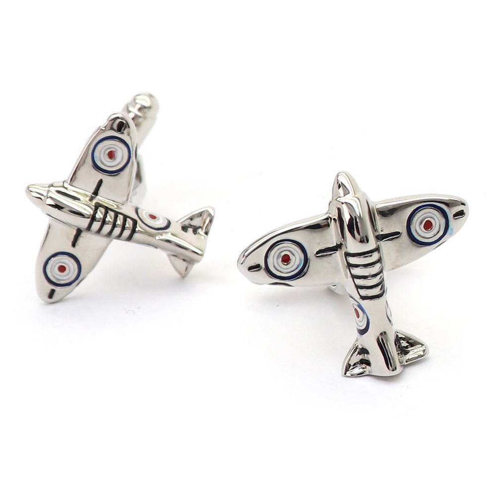 飛行機 戦闘機 カフスボタン シルバー ユニーク 個性的 男女 プレゼント ギフト おしゃれ 結婚式 カジュアル スーツ カフス専門店