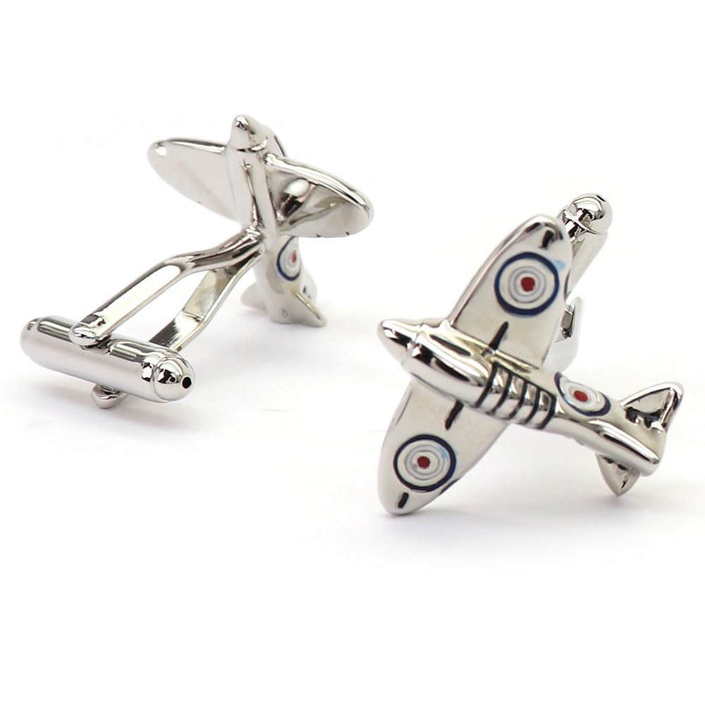 飛行機 戦闘機 カフスボタン シルバー ユニーク 個性的 男女 プレゼント ギフト おしゃれ 結婚式 カジュアル スーツ カフス専門店
