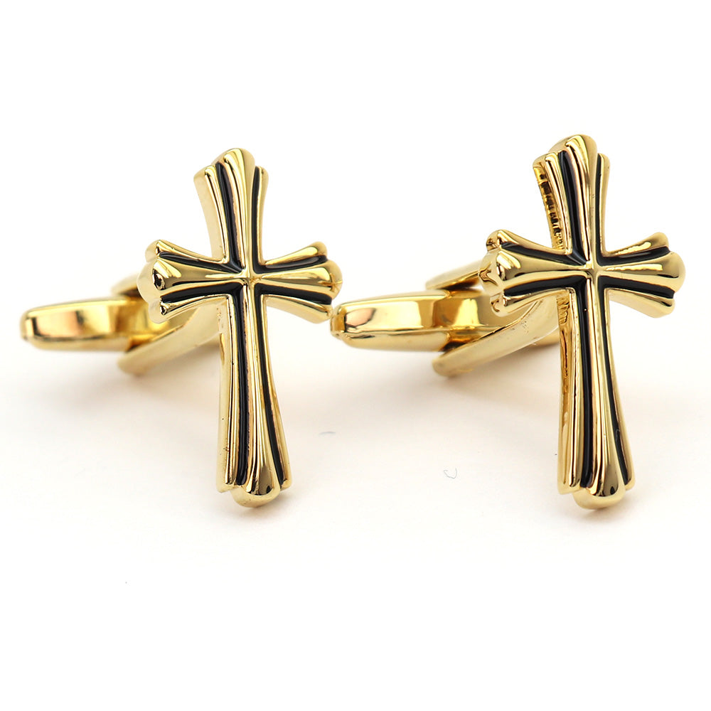 ゴールド クロス カフスボタン 男女 営業マン おしゃれ 結婚式 カジュアル シンプル スーツ 人気 プレゼント ギフト 入園式 入学式 成人式 カフス専門店