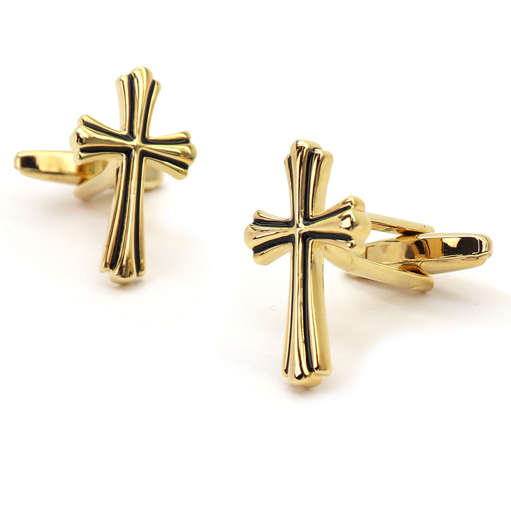 ゴールド クロス カフスボタン 男女 営業マン おしゃれ 結婚式 カジュアル シンプル スーツ 人気 プレゼント ギフト 入園式 入学式 成人式 カフス専門店