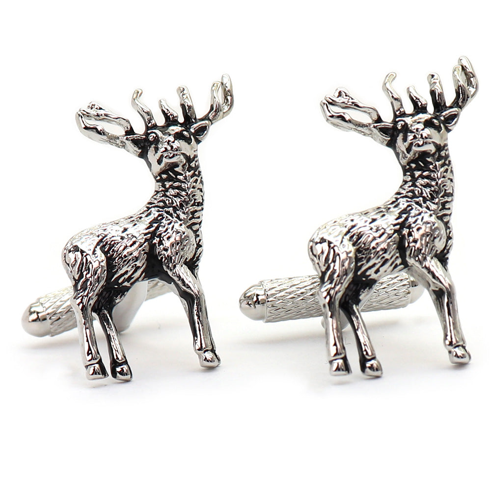 トナカイ カフスボタン シルバー クリスマス イベント おしゃれ 男女 結婚式 スーツ 人気 カフリングス プレゼント ギフト カフス専門店