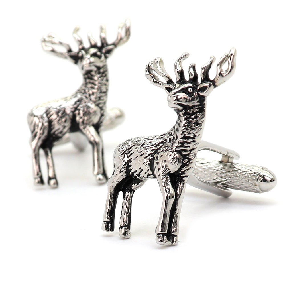 トナカイ カフスボタン シルバー クリスマス イベント おしゃれ 男女 結婚式 スーツ 人気 カフリングス プレゼント ギフト カフス専門店
