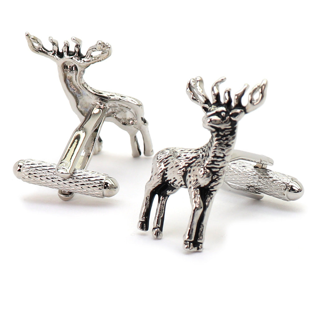 トナカイ カフスボタン シルバー クリスマス イベント おしゃれ 男女 結婚式 スーツ 人気 カフリングス プレゼント ギフト カフス専門店