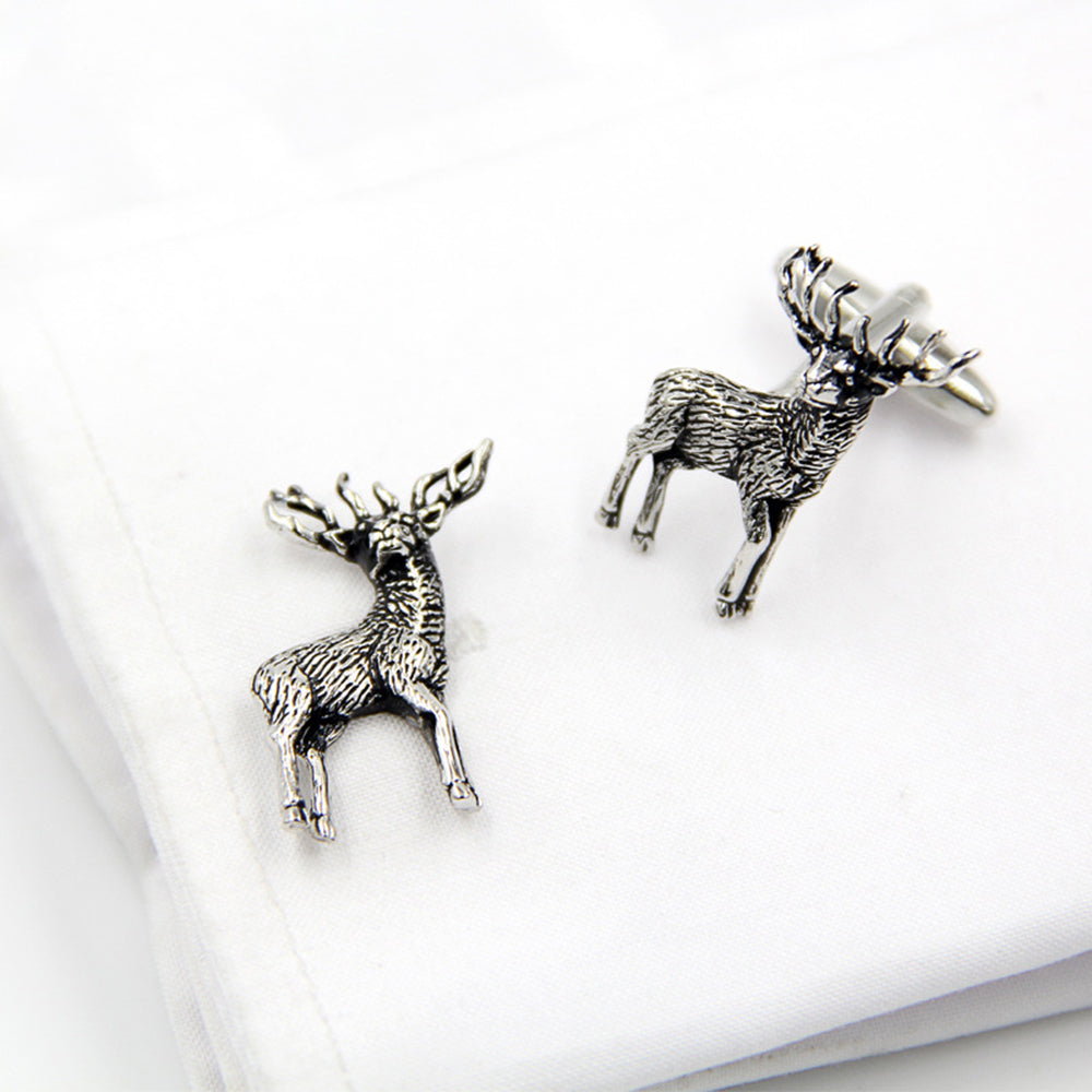 トナカイ カフスボタン シルバー クリスマス イベント おしゃれ 男女 結婚式 スーツ 人気 カフリングス プレゼント ギフト カフス専門店