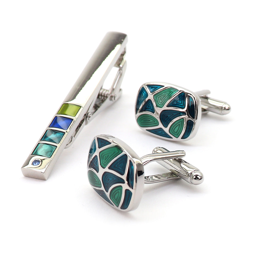 鮮やかな色合いが美しい カフス タイピン セット おしゃれ 男女 エレガント スーツ プレゼント ギフト 大人気 成人式 卒業式 結婚式 カフス専門店
