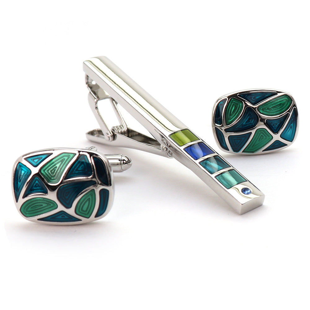 鮮やかな色合いが美しい カフス タイピン セット おしゃれ 男女 エレガント スーツ プレゼント ギフト 大人気 成人式 卒業式 結婚式 カフス専門店