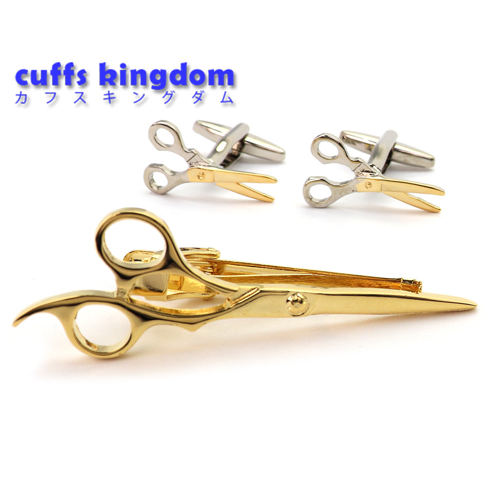 美容師 理容師 はさみ カフス タイピン セット ファッション ユニーク 可愛い おしゃれ プレゼント 贈り物 メンズ レディース カフス専門店