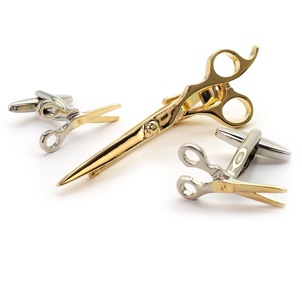美容師 理容師 はさみ カフス タイピン セット ファッション ユニーク 可愛い おしゃれ プレゼント 贈り物 メンズ レディース カフス専門店