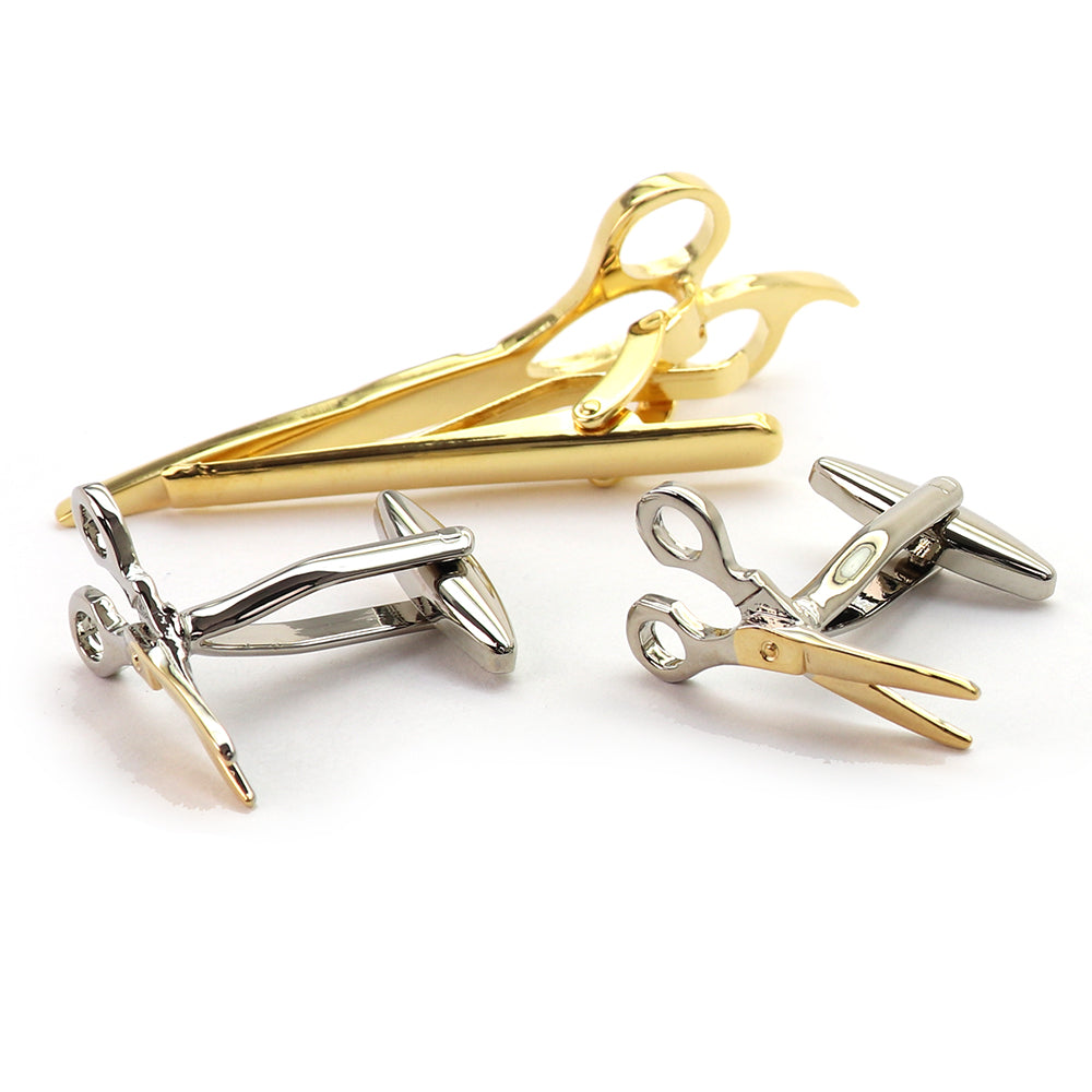 美容師 理容師 はさみ カフス タイピン セット ファッション ユニーク 可愛い おしゃれ プレゼント 贈り物 メンズ レディース カフス専門店