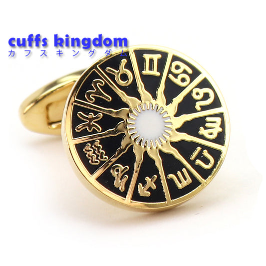 12星座 マーク カフスボタン ゴールド 星 誕生日 おしゃれ かわいい 結婚式 カジュアル ユニーク スーツ 人気 プレゼント ギフト 入園式 入学式 成人式 カフス専門店