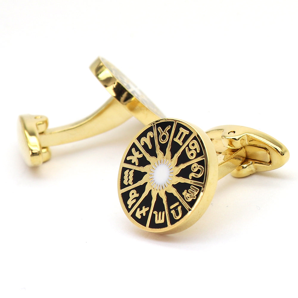 12星座 マーク カフスボタン ゴールド 星 誕生日 おしゃれ かわいい 結婚式 カジュアル ユニーク スーツ 人気 プレゼント ギフト 入園式 入学式 成人式 カフス専門店