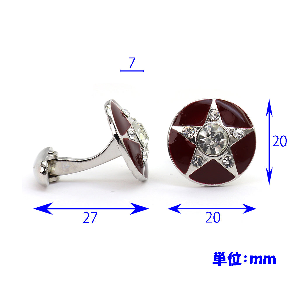 五芒星 星 モチーフ カフスボタン ジュエル 男女 営業マン おしゃれ かわいい 結婚式 スーツ 人気 プレゼント ギフト カフス専門店