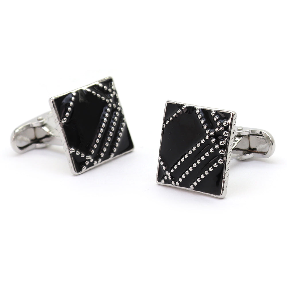 幾何学模様 スクエア カフスボタン 男女 営業マン おしゃれ 結婚式 カジュアル シンプル スーツ 人気 プレゼント ギフト 入園式 入学式 成人式 カフス専門店