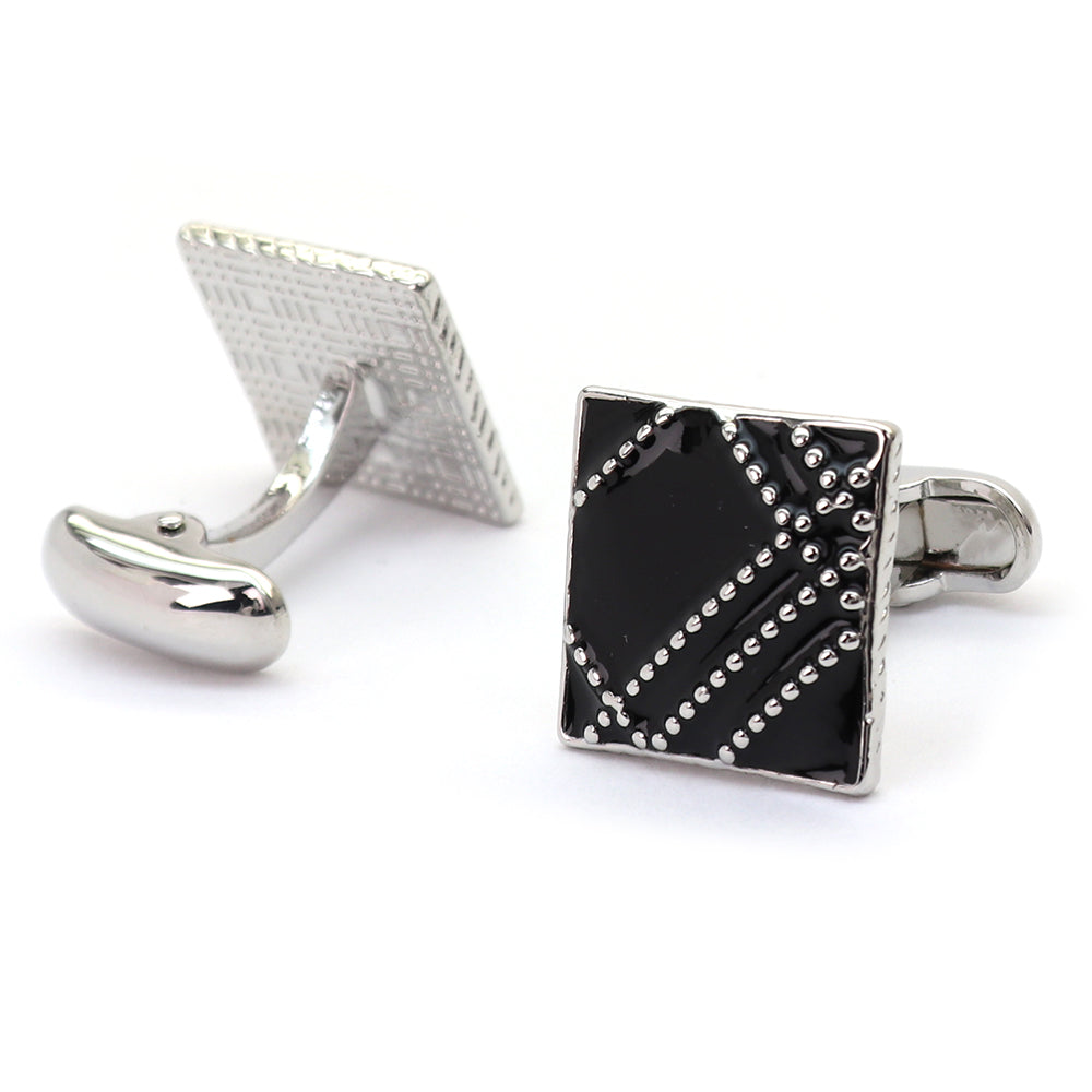 幾何学模様 スクエア カフスボタン 男女 営業マン おしゃれ 結婚式 カジュアル シンプル スーツ 人気 プレゼント ギフト 入園式 入学式 成人式 カフス専門店