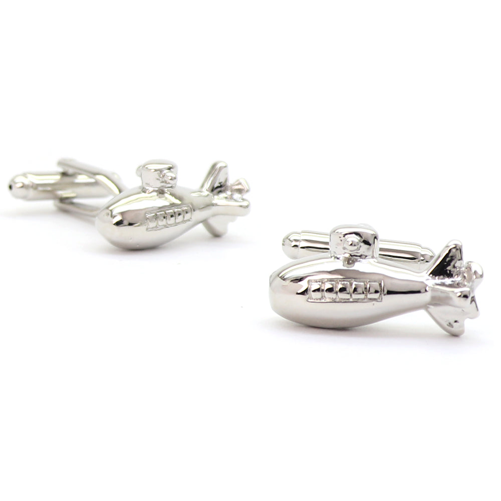 潜水艦 カフスボタン シルバー 男女 乗り物 ユニーク スーツ プレゼント ギフト おしゃれ かわいい 大人気 結婚式 カフス専門店