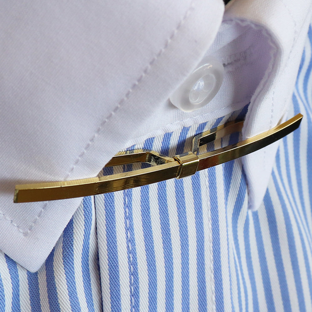 カラーバー （ クリップ ） シャツ の 襟止め 【ゴールド】おしゃれ かわいい プレゼント 高級感 メンズ お礼 ギフト アクセサリー カフス専門店