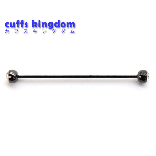 ジュエル 【ホワイト】 ブラック カラーバー（ ピン ）シャツ 襟止め おしゃれ かわいい プレゼント 高級感 メンズ ギフト アクセサリー カフス専門店