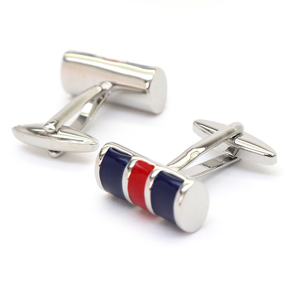 赤/青 ストライプ カフスボタン 男女 営業マン 個性 スーツ 人気 おしゃれ かわいい カジュアル プレゼント ギフト 入園式 入学式 成人式 カフス専門店