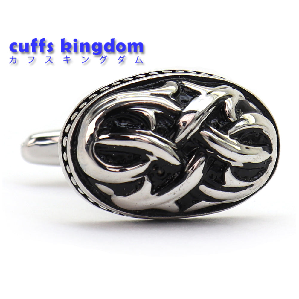シルバー模様 カフスボタン ブラック かっこいい 営業マン 個性 スーツ 人気 おしゃれ カジュアル プレゼント ギフト 入園式 入学式 成人式 カフス専門店