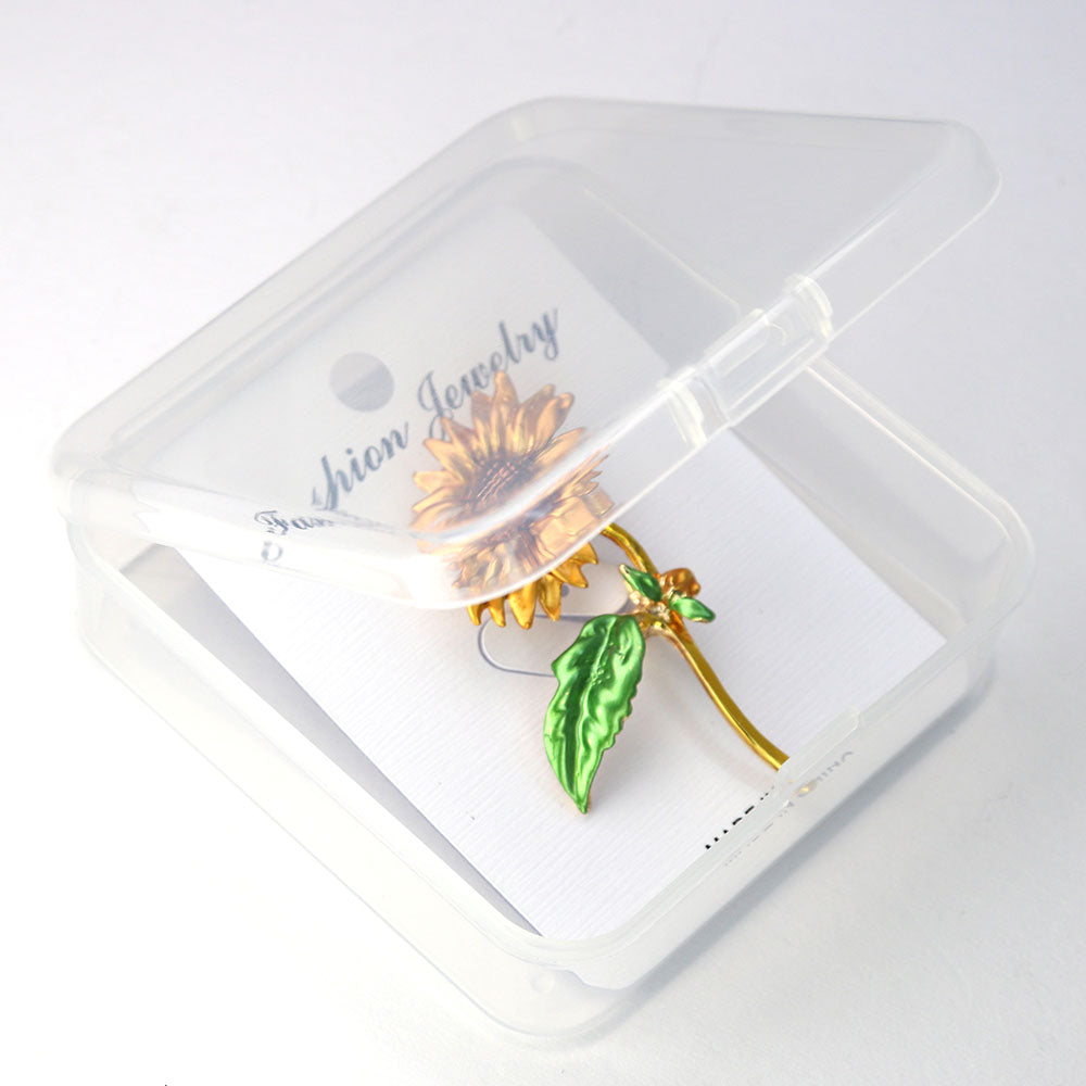 ひまわり ブローチ イエロー レディース メンズ 花 結婚式 オフィス ブローチ ピン プレゼント 贈り物 おしゃれ エレガント カフス専門店