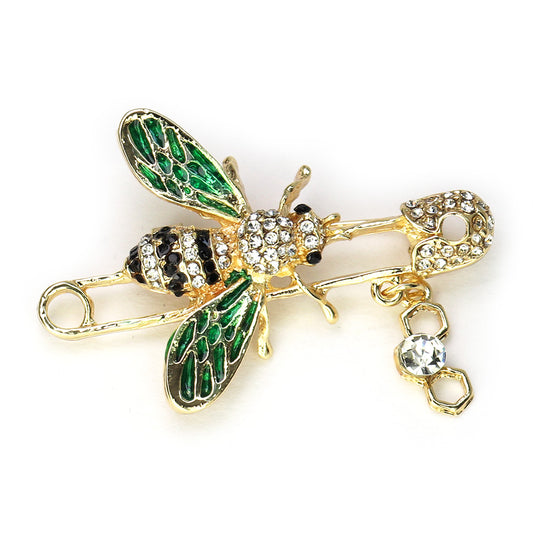 キラキラ 蜂ハチ ブローチ ファッション ブローチピン 可愛い おしゃれ アクセサリー プレゼント 贈り物 メンズ レディース 子供 ジュエリー カフス専門店