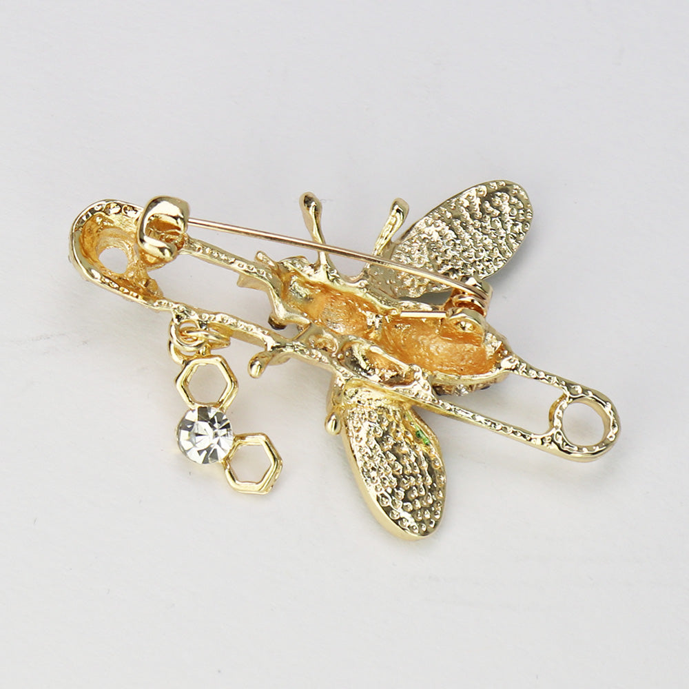 キラキラ 蜂ハチ ブローチ ファッション ブローチピン 可愛い おしゃれ アクセサリー プレゼント 贈り物 メンズ レディース 子供 ジュエリー カフス専門店