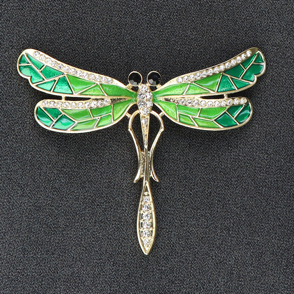 キラキラ-トンボ-ブローチ-グリーン-ファッション-ブローチピン-エレガント-可愛い-おしゃれ-アクセサリー-プレゼント-贈り物-メンズ-レディース-子供-ジュエリー-カフス専門店