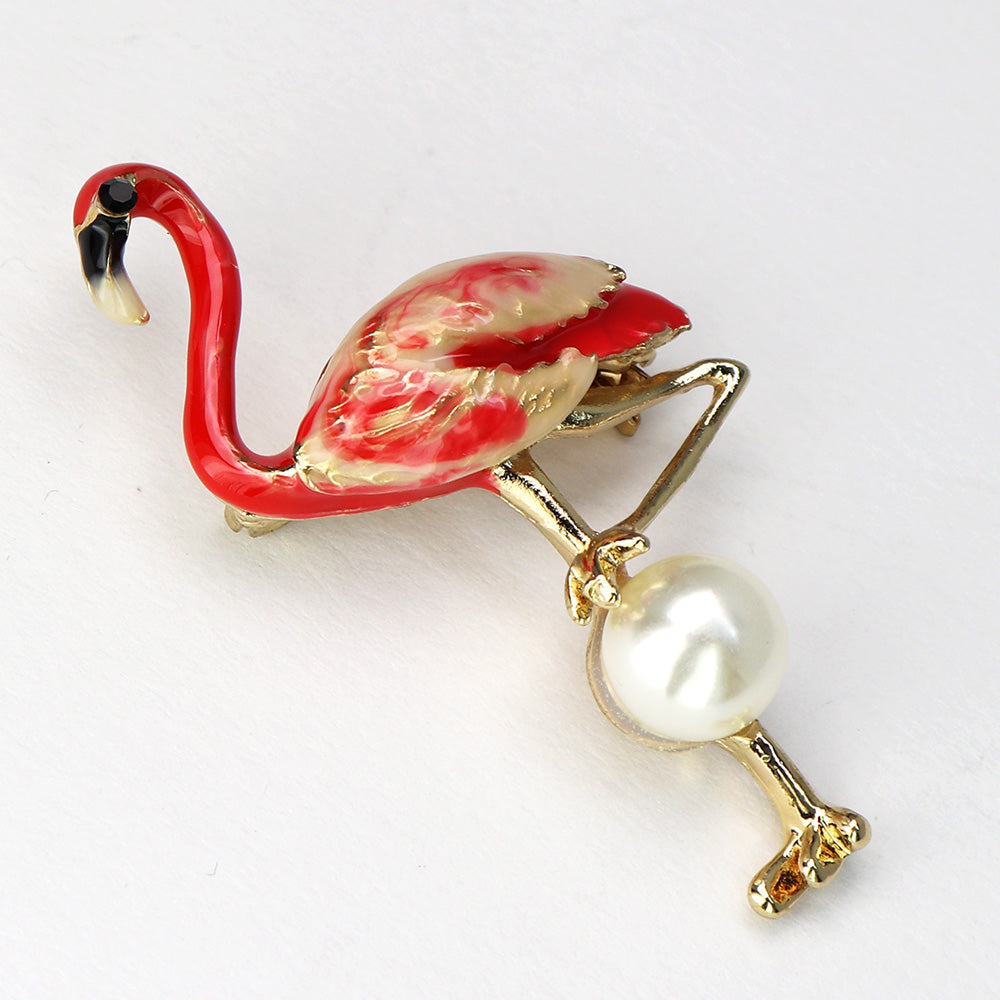 フラミンゴ-ブローチ-ピンク-ファッション-ブローチピン-可愛い-おしゃれ-アクセサリー-プレゼント-贈り物-メンズ-レディース-子供-ジュエリー-カフス専門店