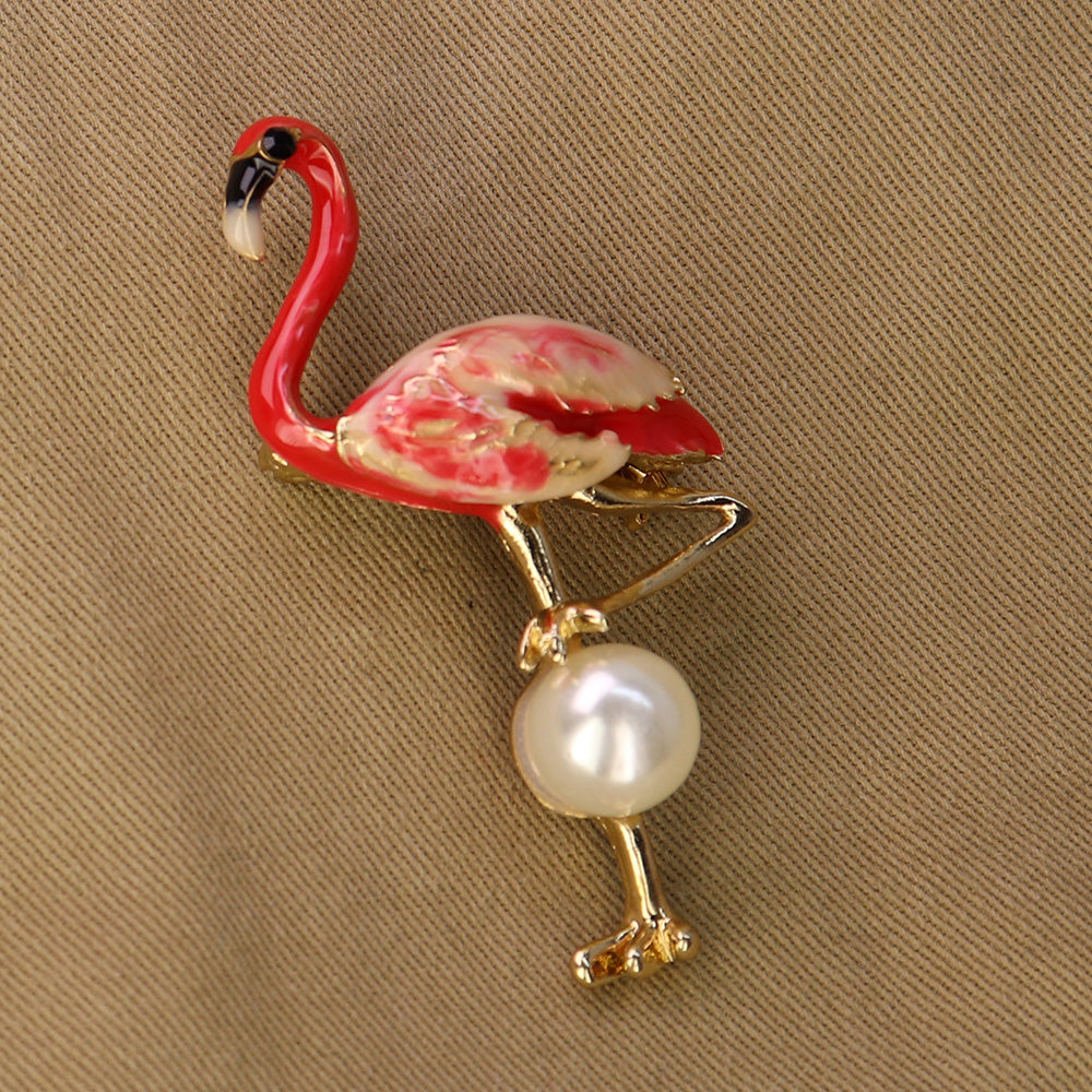フラミンゴ-ブローチ-ピンク-ファッション-ブローチピン-可愛い-おしゃれ-アクセサリー-プレゼント-贈り物-メンズ-レディース-子供-ジュエリー-カフス専門店