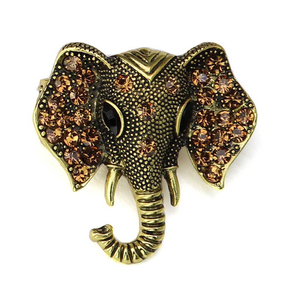 きらびやか-ゾウ-ブローチ-ゴールド-ファッション-ブローチピン-可愛い-おしゃれ-アクセサリー-プレゼント-贈り物-メンズ-レディース-子供-ジュエリー-カフス専門店
