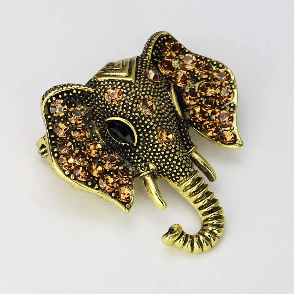 きらびやか-ゾウ-ブローチ-ゴールド-ファッション-ブローチピン-可愛い-おしゃれ-アクセサリー-プレゼント-贈り物-メンズ-レディース-子供-ジュエリー-カフス専門店